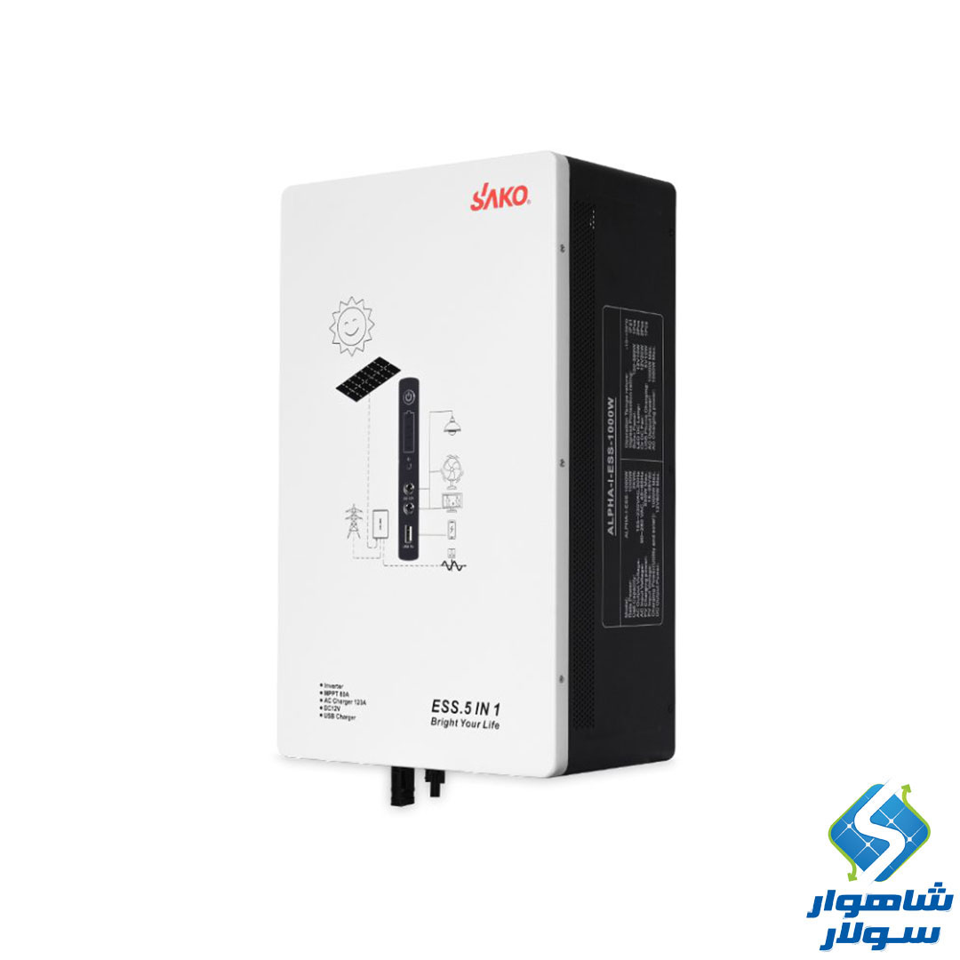 سیستم خورشیدی یکپارچه مدل ALPHA-LESS-1000W ظرفیت 2 کیلووات ساعت